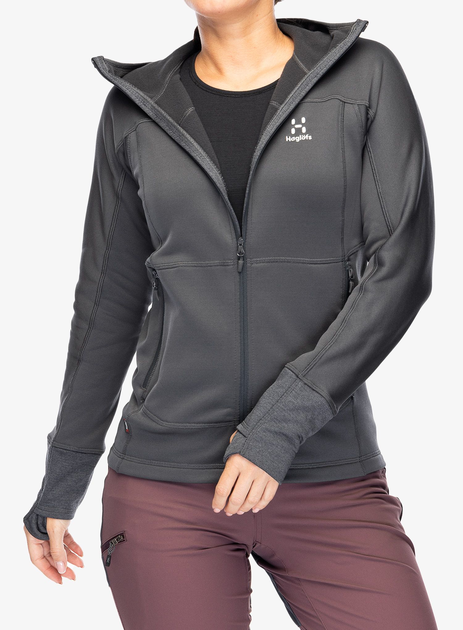 Kapuzenpullover Damen Haglofs Betula Hood - magnetite