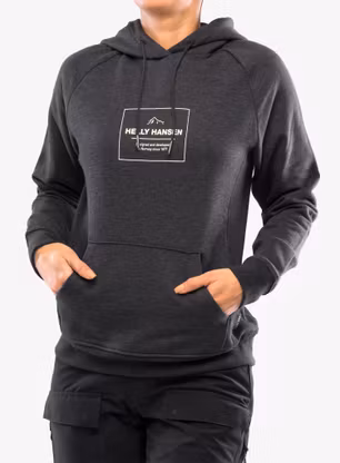 Pullover Damen Helly Hansen F2F Organic Cotton Hoodie - ebony melange