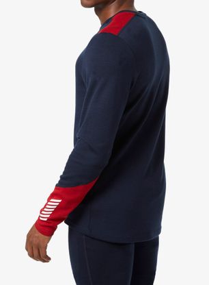 Funktionsshirt Herren Langarm Helly Hansen LIFA Merino Midweight Crew - navy/cobalt