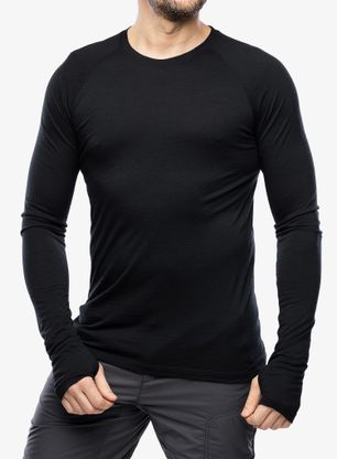 Funktionsshirt Herren Langarm Houdini Desoli Light Crew - true black