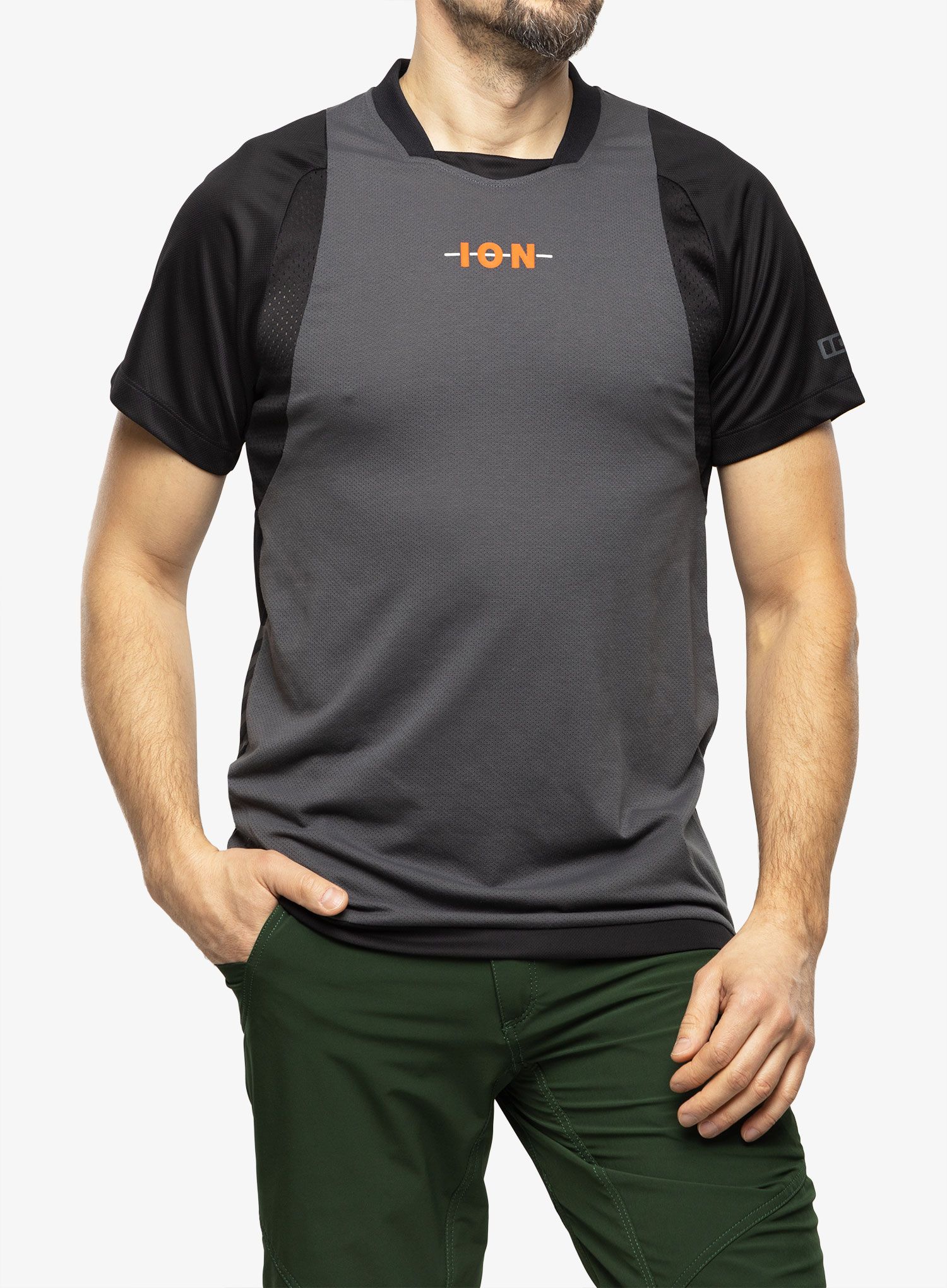 Fahrradtrikot Herren ION SS Scrub AMP - black