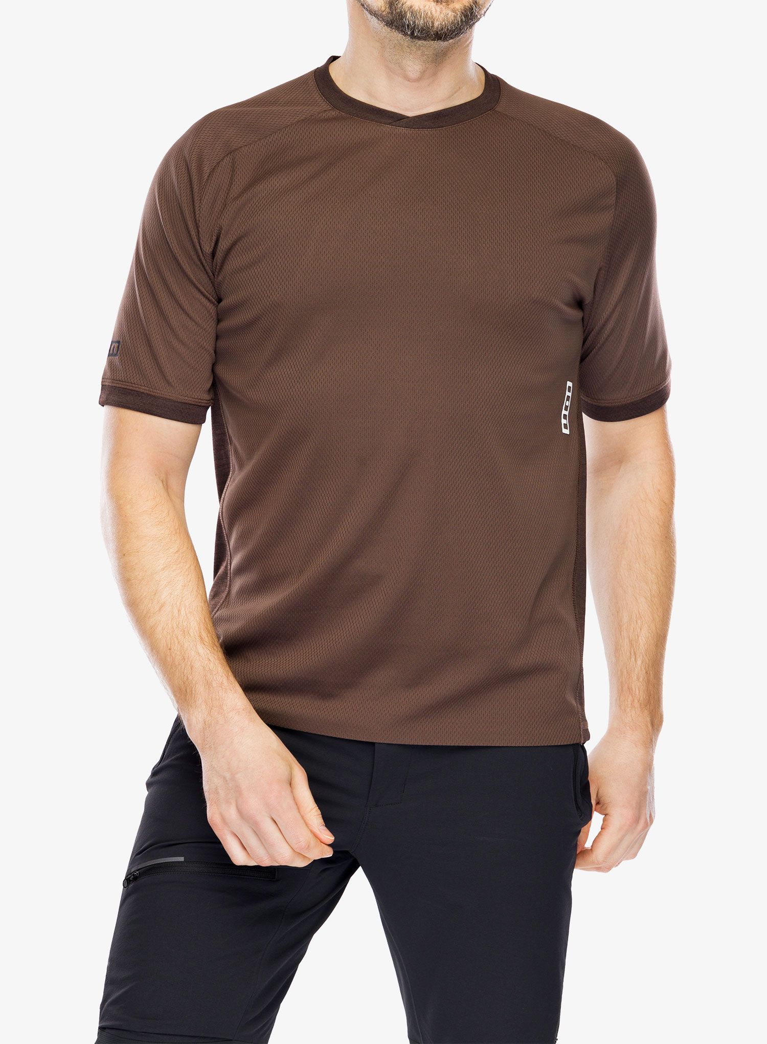 Fahrradtrikot ION Tech Logo SS Jersey - dark/pinecone