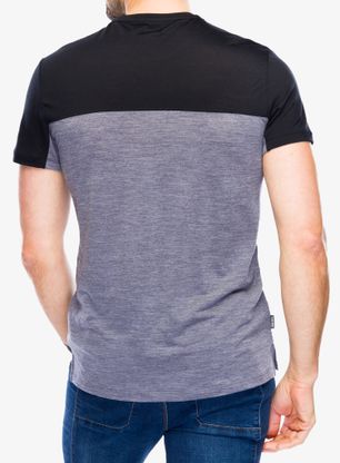 Merinoshirt Icebreaker Merino 125 Cool-Lite Sphere III SS Tee Colour Block - graphite/black