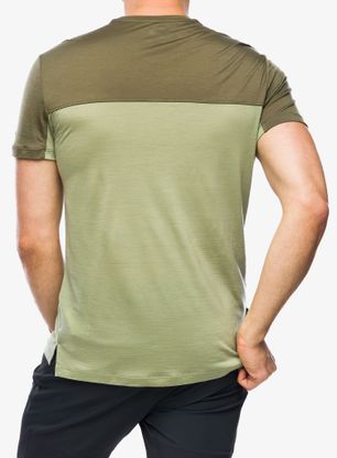 T-Shirt Icebreaker Merino 125 Cool-Lite Sphere III SS Tee Colour Block - lichen/loden
