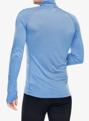 Funktionsshirt Herren Langarm Icebreaker Merino 125 ZoneKnit LS Half Zip - baja/brilliant/cb