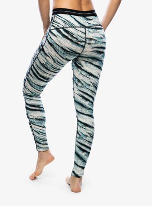 Thermounterhose Damen Icebreaker Merino 200 Oasis Leggings POW AOP - snow aop