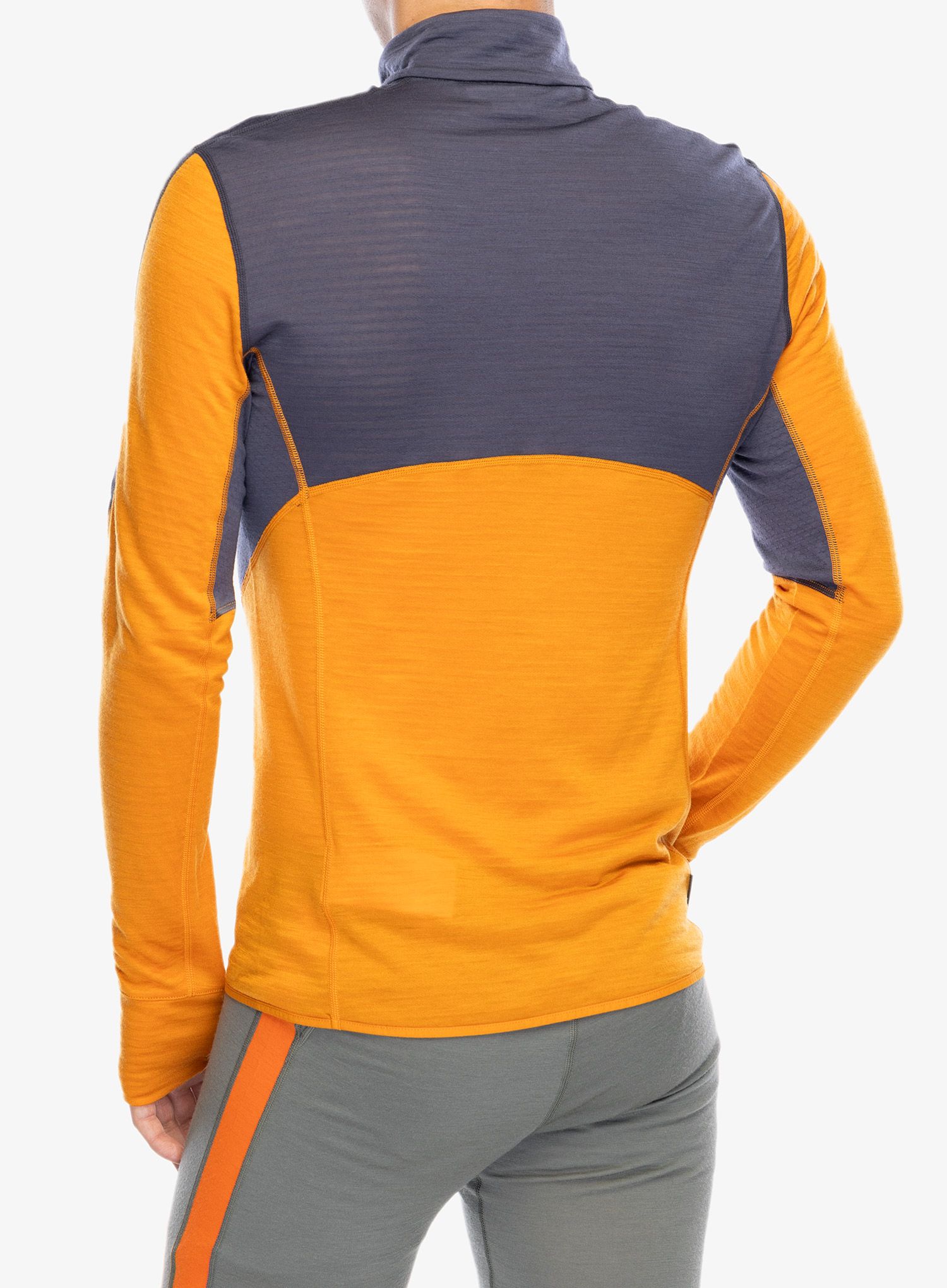 Pullover Icebreaker Merino 200 Realfleece Descender LS Half Zip - graphite/ray/feldsar/cb