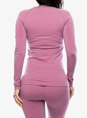Funktionsshirt Damen Langarm Icebreaker Merino 260 Zoneknit Seamless LS Crewe - deco