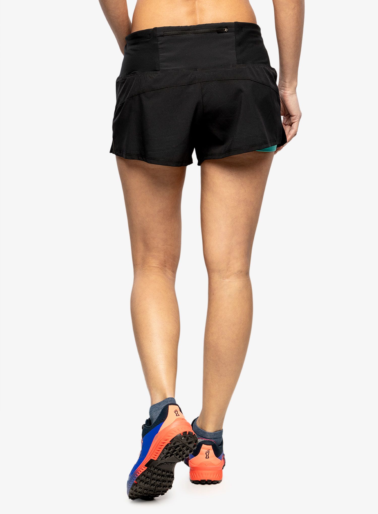 Kurze Hosen Damen Inov-8 Trailfly Ultra 3 2in1 Short - black/teal