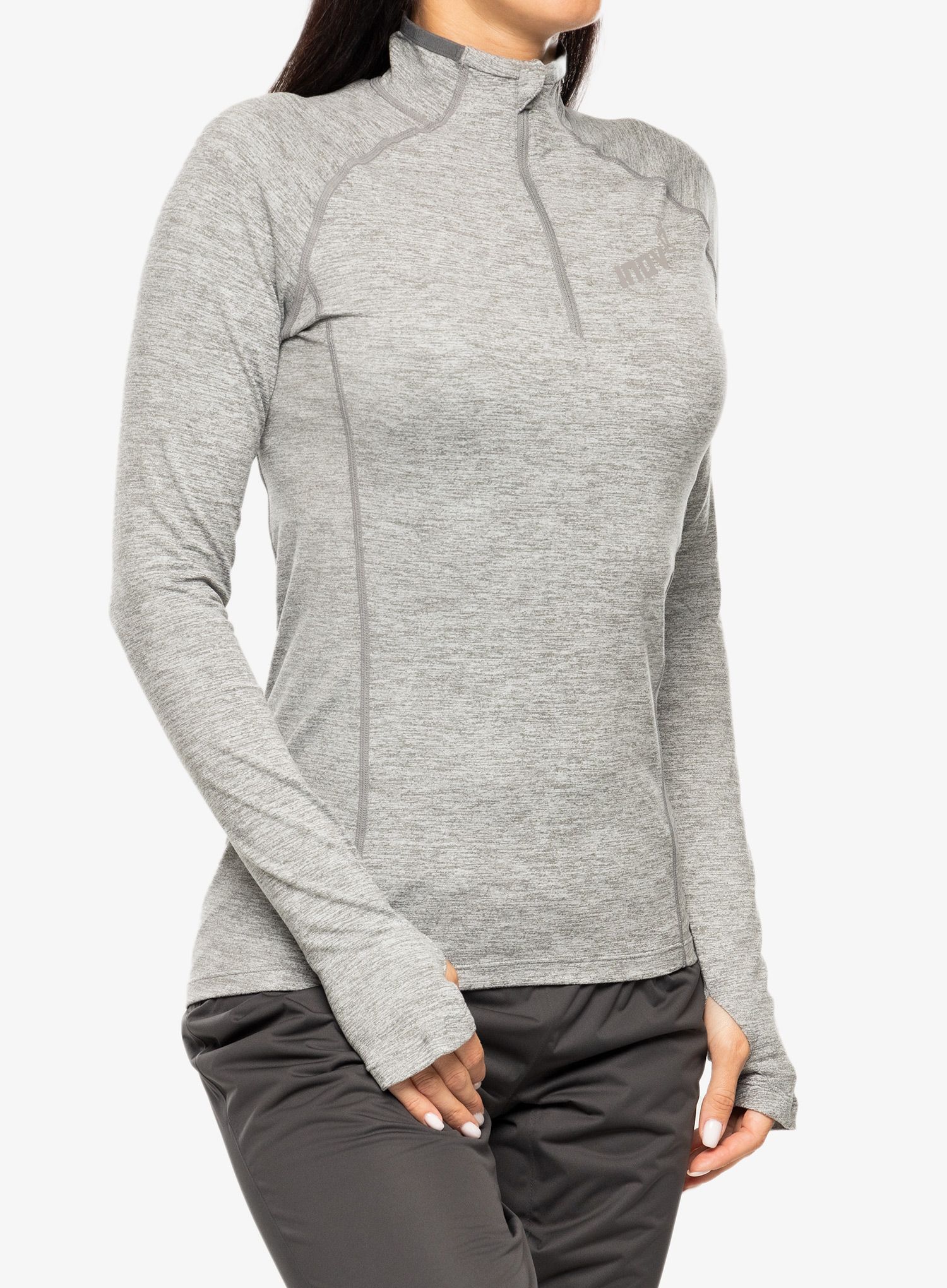 Laufshirt langarm Damen Inov-8 Train Elite Mid LSZ - light grey