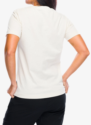 T-Shirt Baumwolle Damen Jack Wolfskin Bergblick T - panna cotta