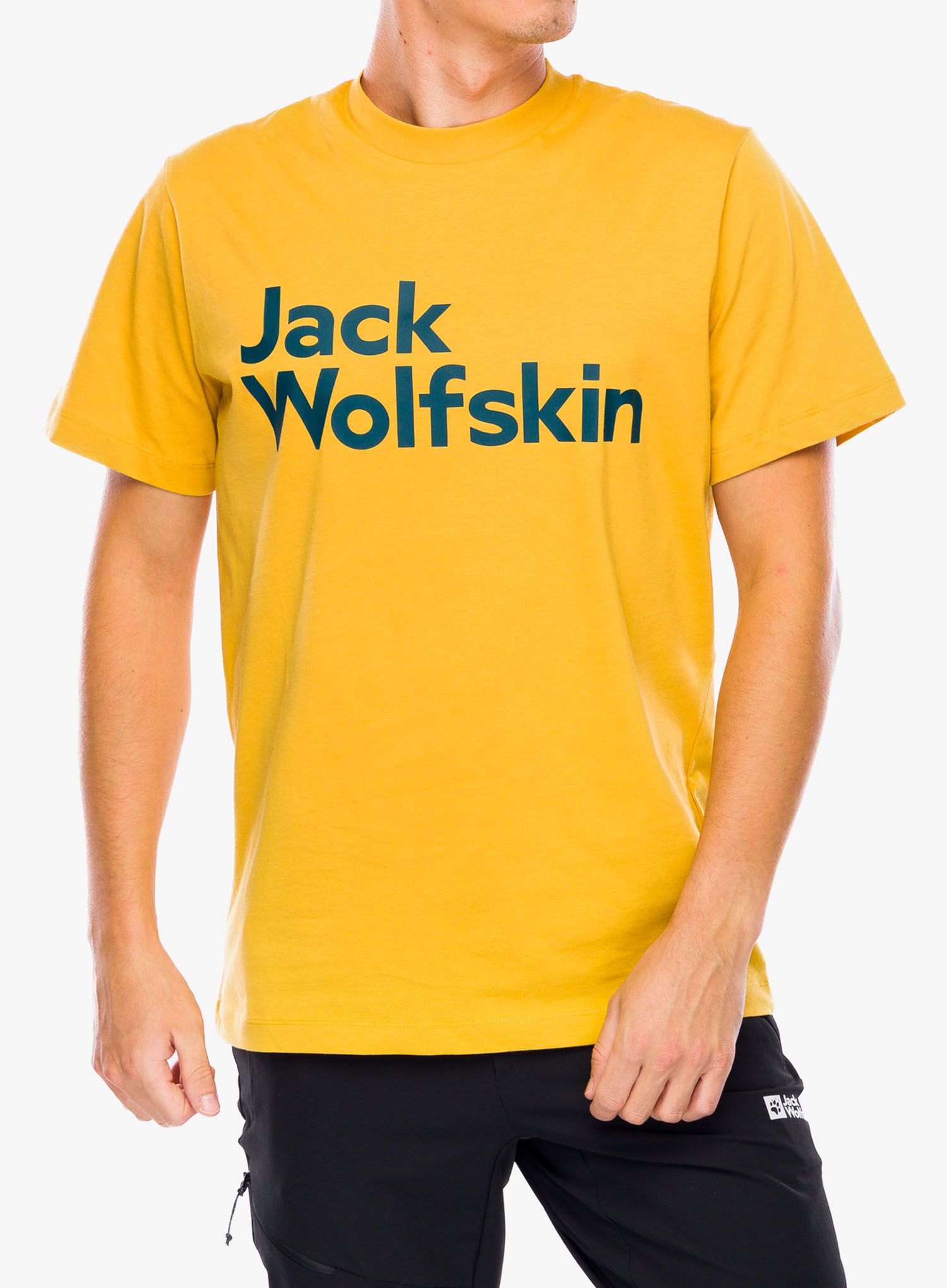 T-Shirt mit Aufdruck Jack Wolfskin Brand T - mustard