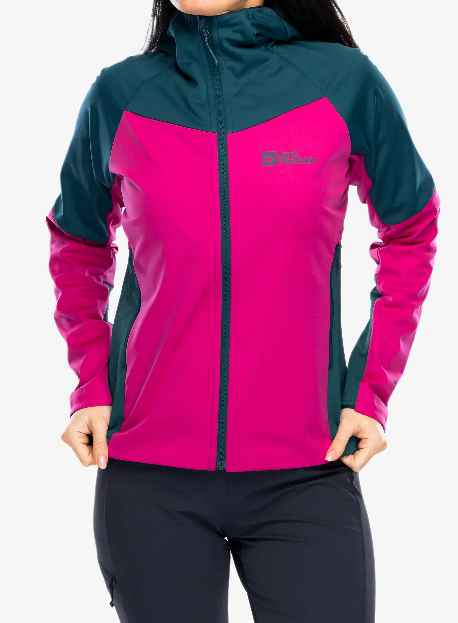 Damen Softshelljacke Jack Wolfskin Brisstal Hoody - new magenta