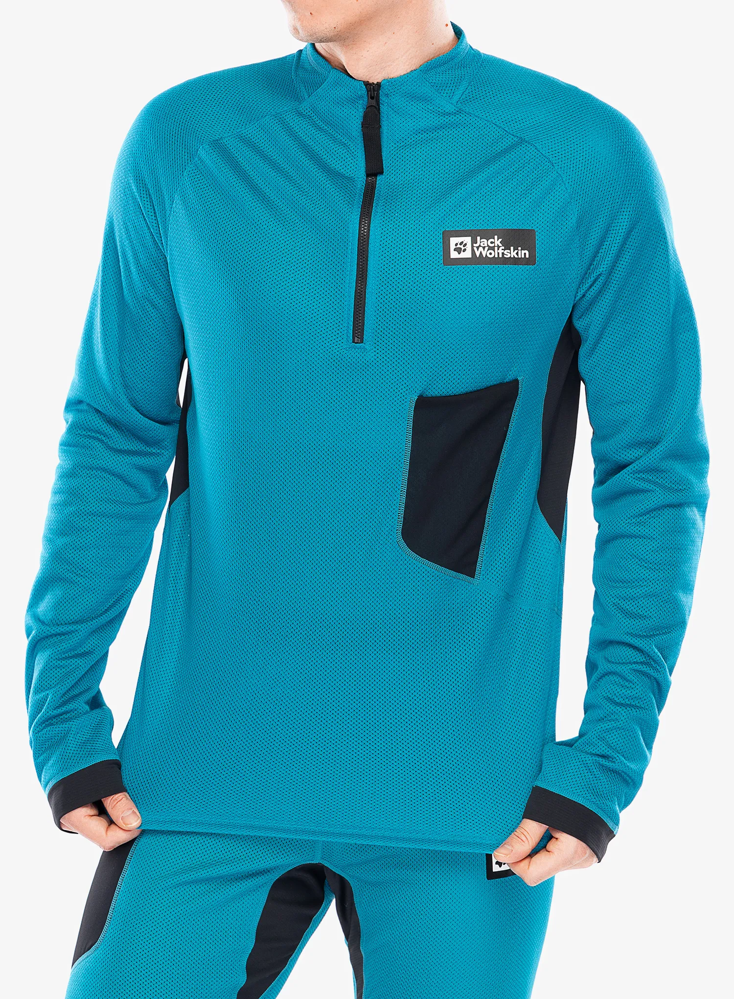Pullover mit Reißverschluss Jack Wolfskin Expdn Octa HZ - everest blue