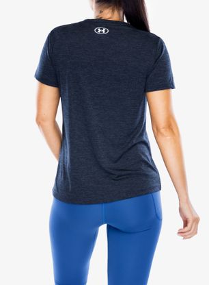 Funktionsshirt Damen Under Armour UA Tech Twist V-Neck Short Sleeve - midnight navy/white