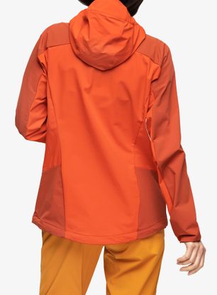 Damen Softshelljacke Haglofs Moran Softshell Hood - zenith red/corrosion