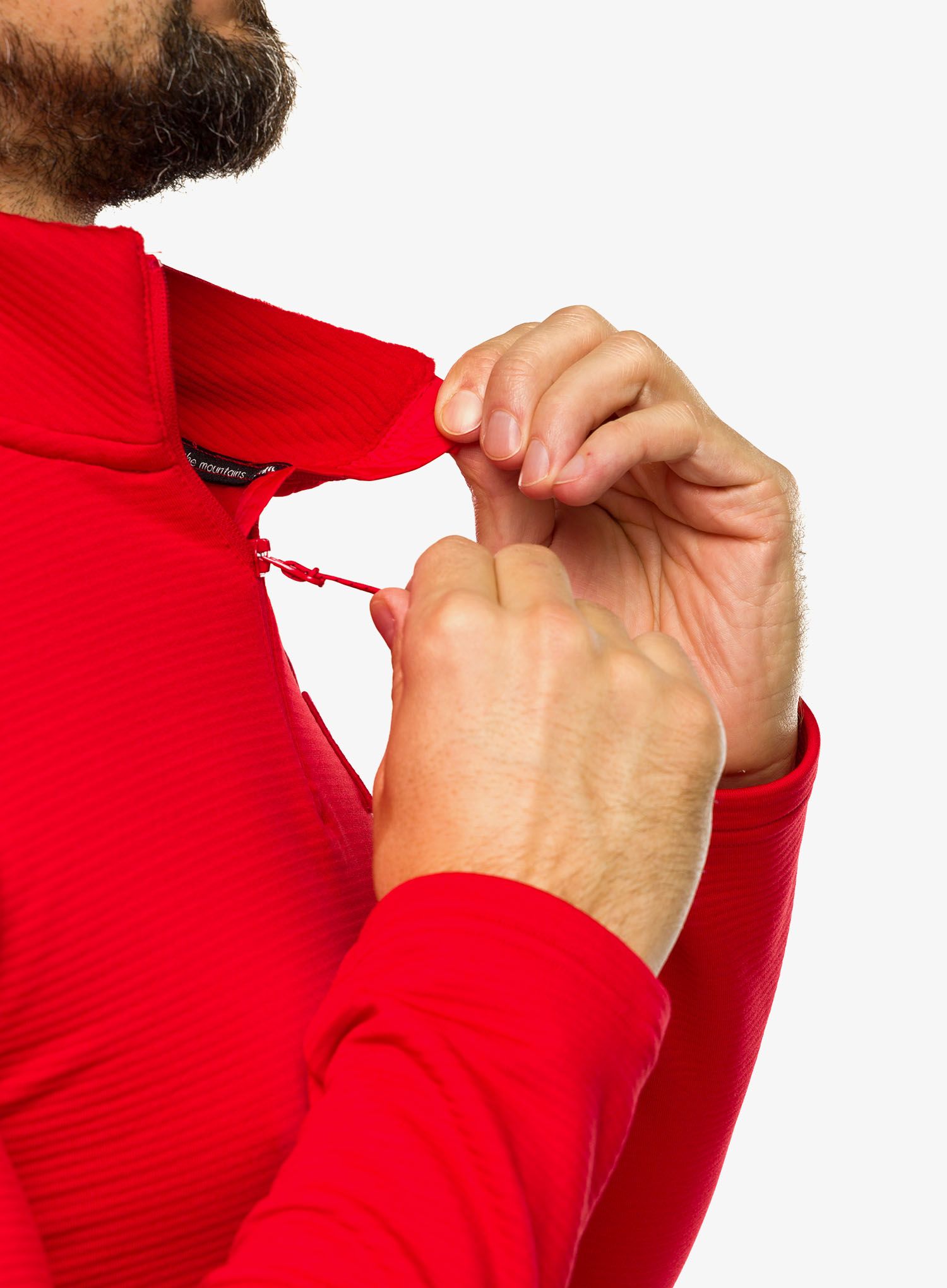 Pullover mit Reißverschluss Maloja Cesar - fire red