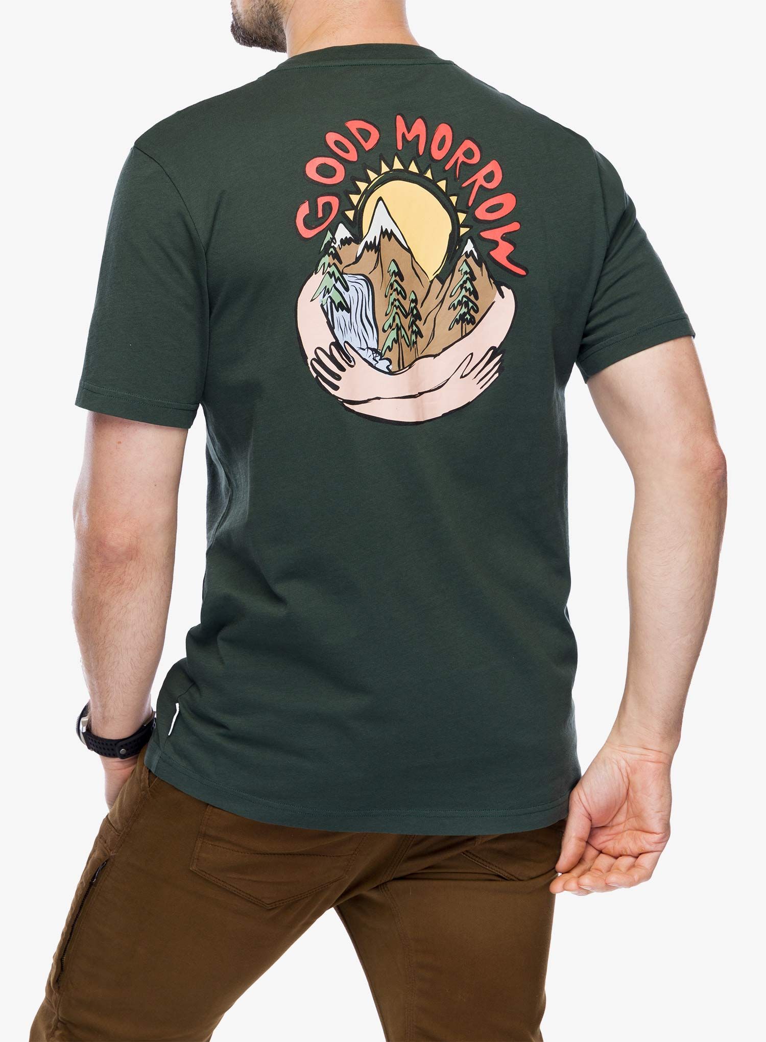 T-Shirt mit Aufdruck Maloja Rappei - deep forest