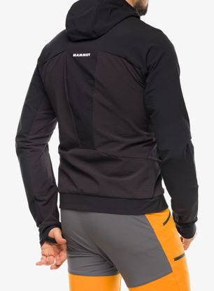 Softshelljacke Mammut Aenergy SO Hybrid Hooded Jacket - black/vibrant orange