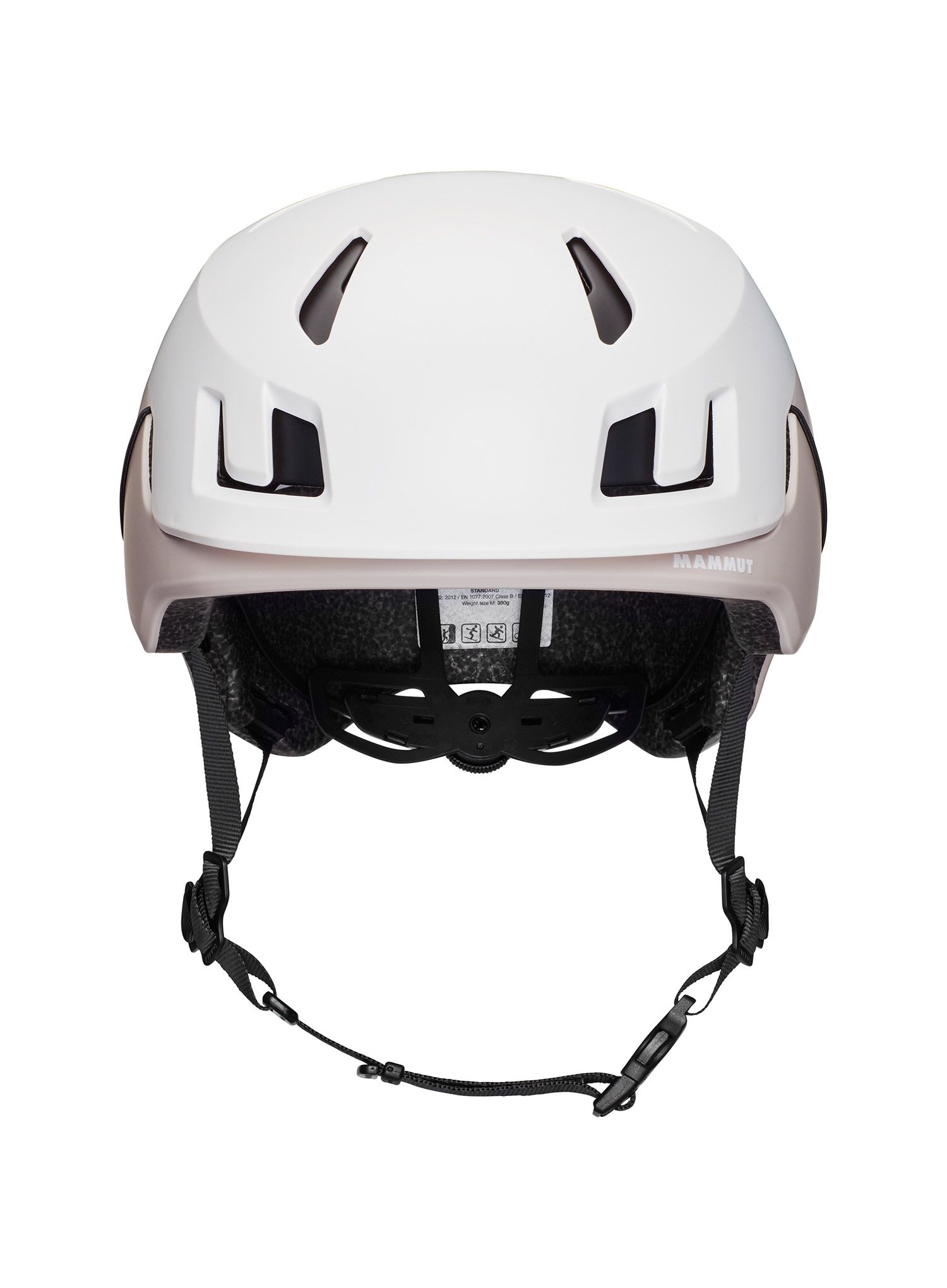 Kletter- und Skitourenhelm Mammut Haute Route Helmet - white/savannah
