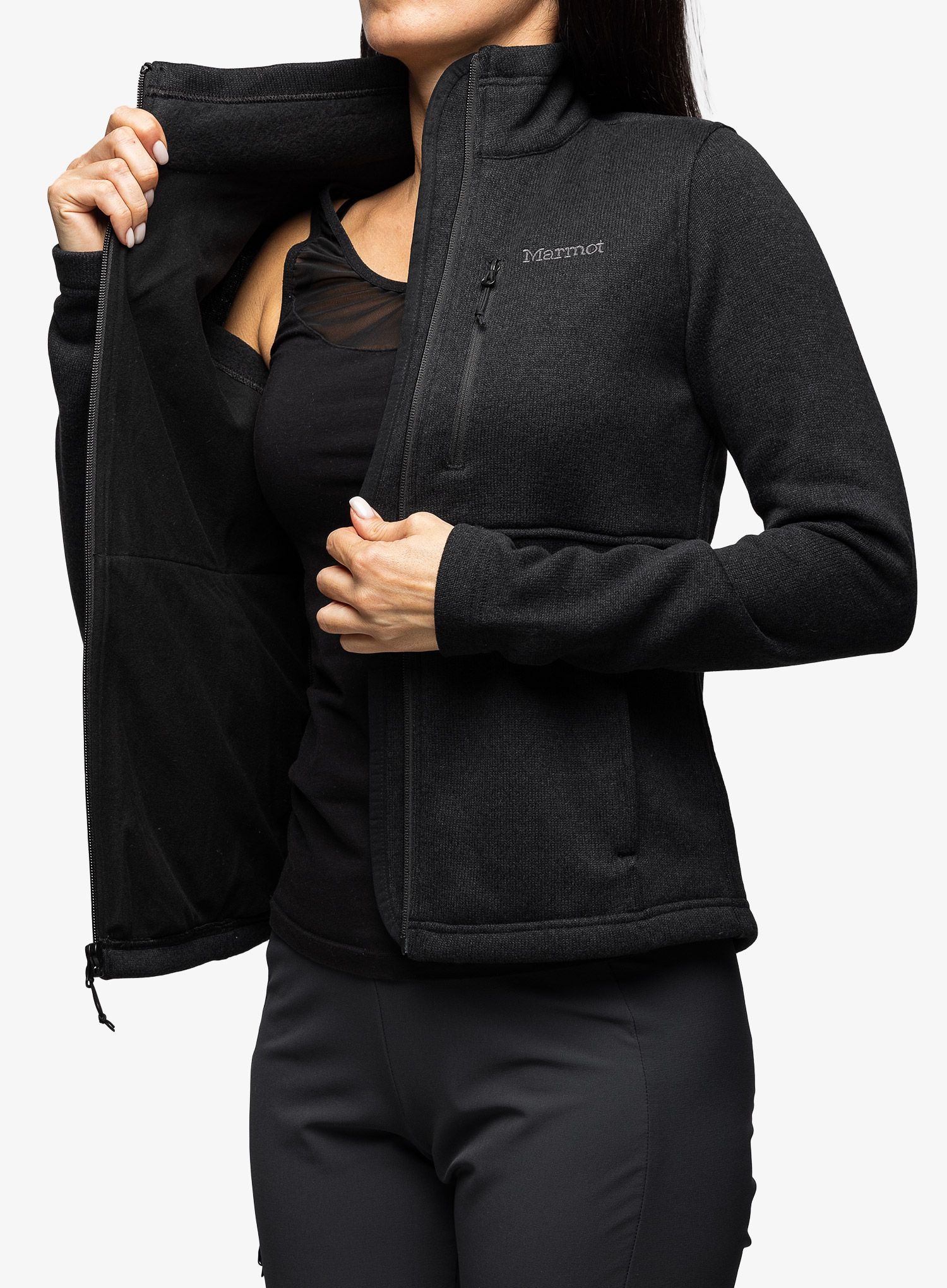 Pullover Damen Marmot Drop Line Jacket - black
