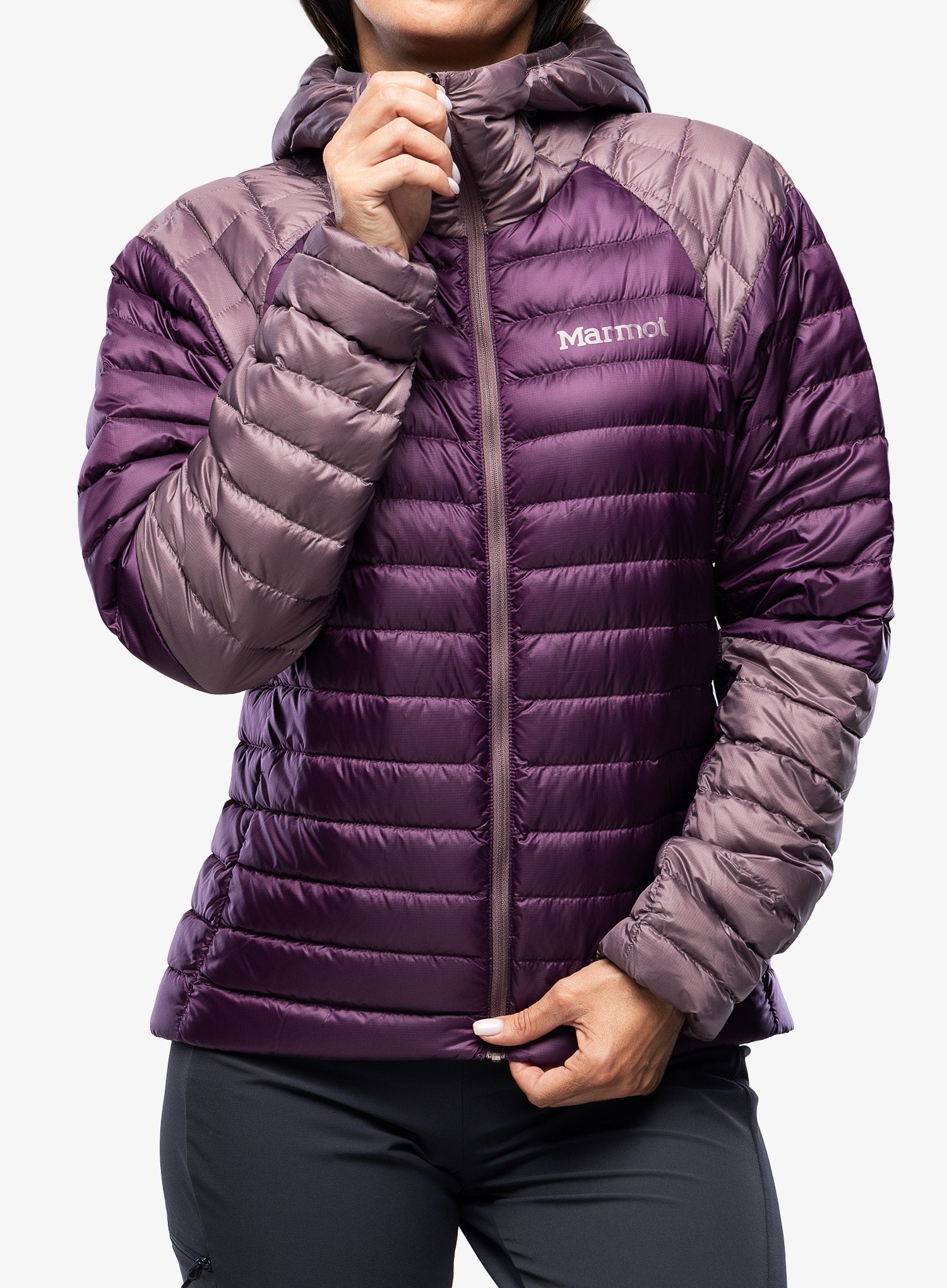 Daunenjacke Damen Marmot Hype Down Hoody - hazy purple/purple fig