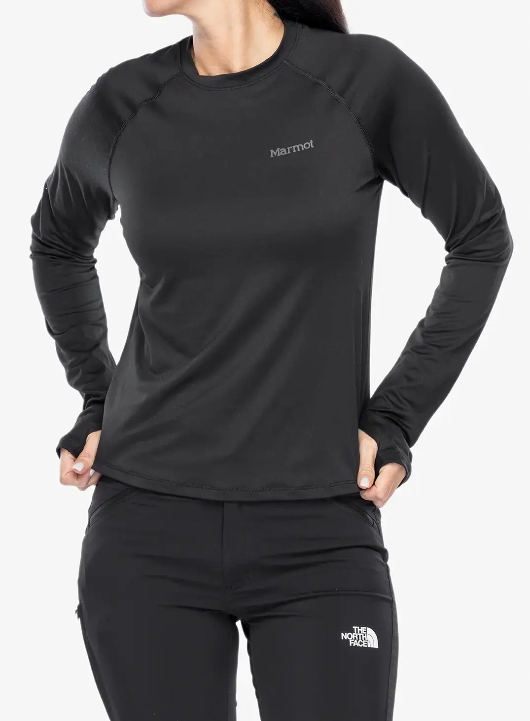 Pullover Damen Marmot Windridge LS - black