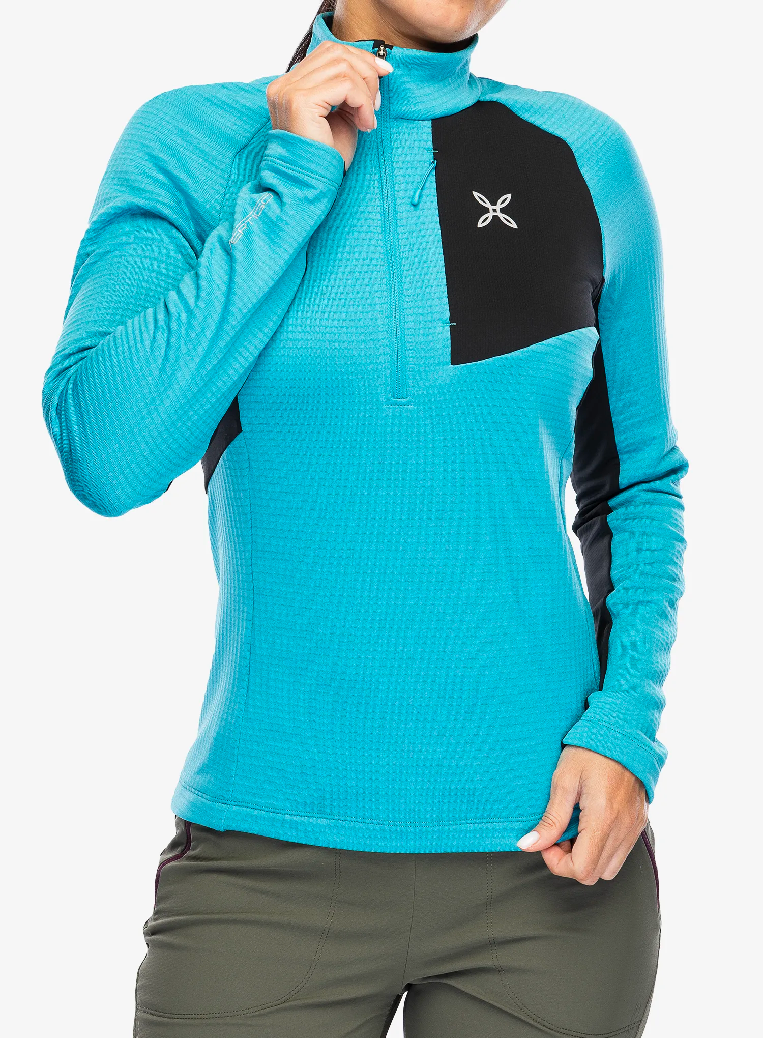 Pullover Damen Montura Stretch Color 3 Zip Maglia - marine