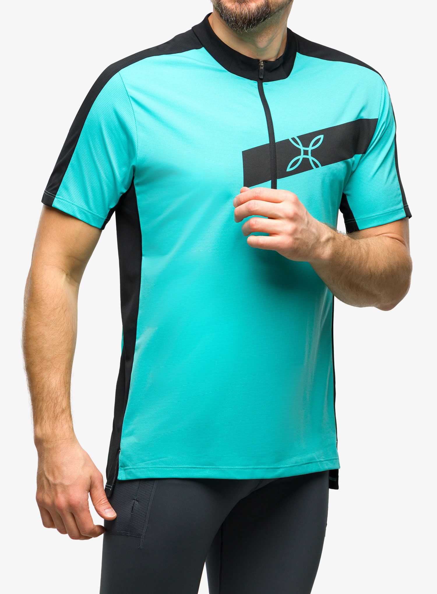 Fahrradtrikot Montura Way Zip T-Shirt - light blue/black
