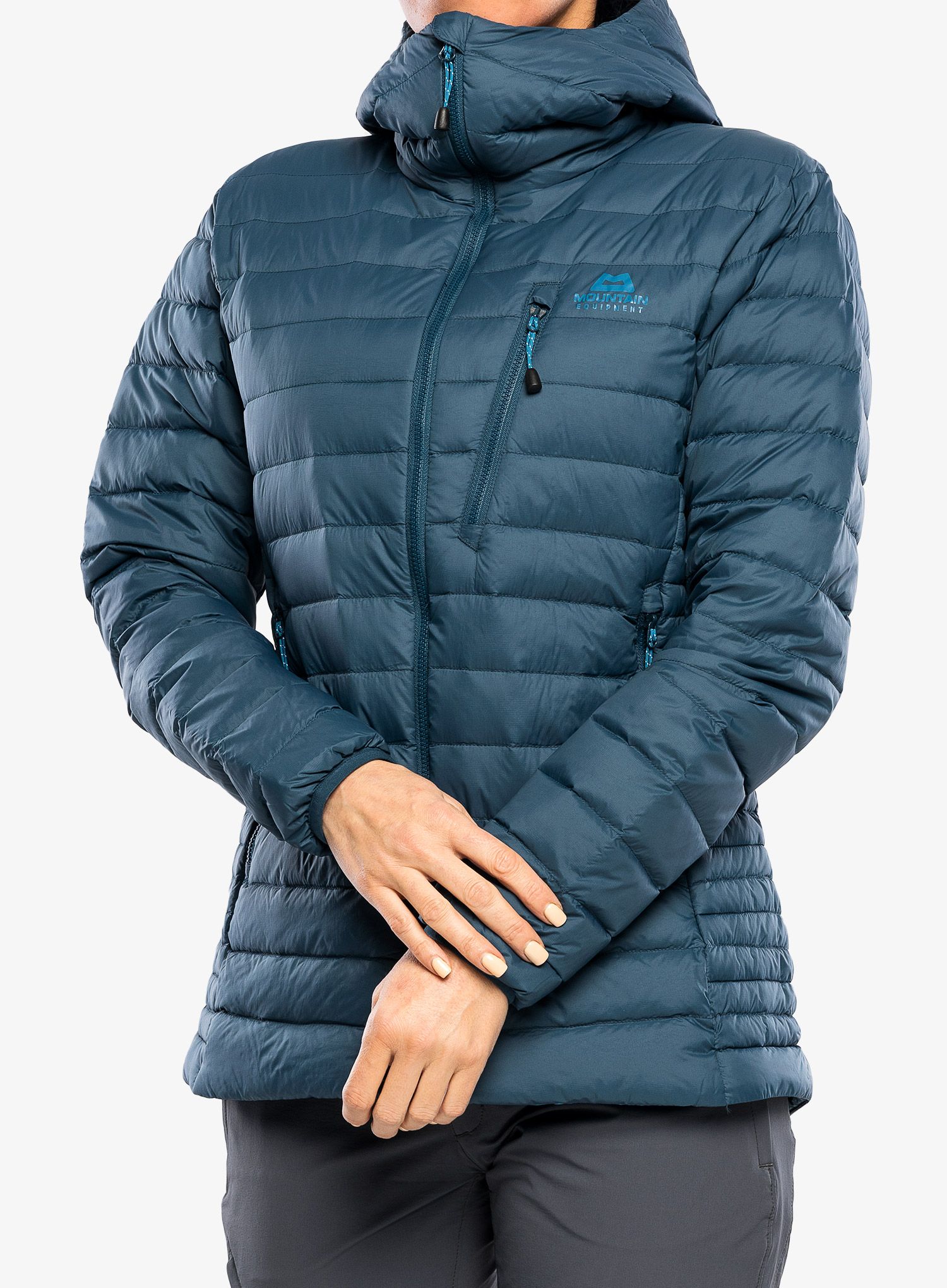 Daunenjacke Damen Mountain Equipment Earthrise Hooded Jacket - majolica blue