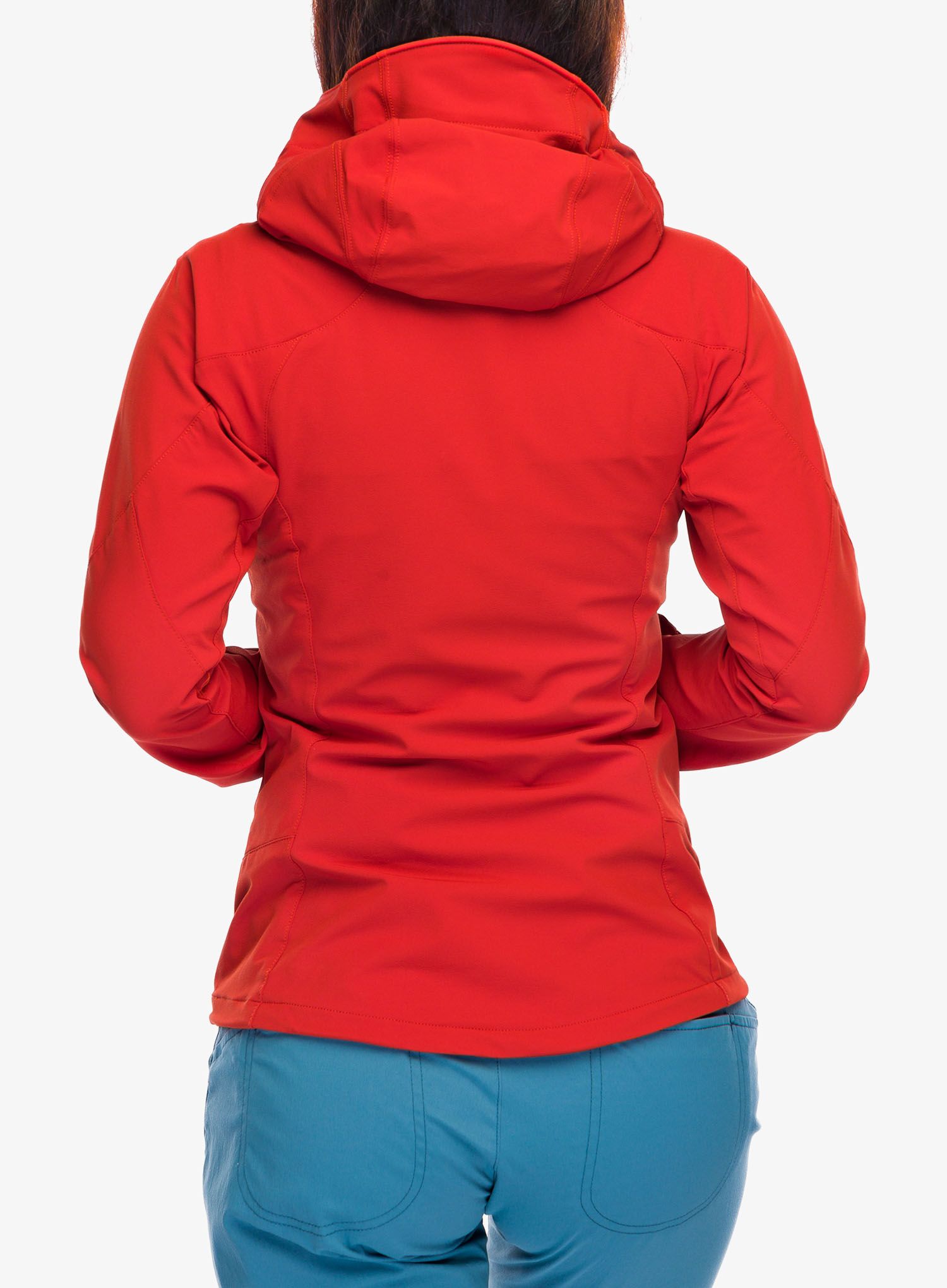 Damen Softshelljacke Mountain Equipment Frontier Hooded Jacket - atlas red