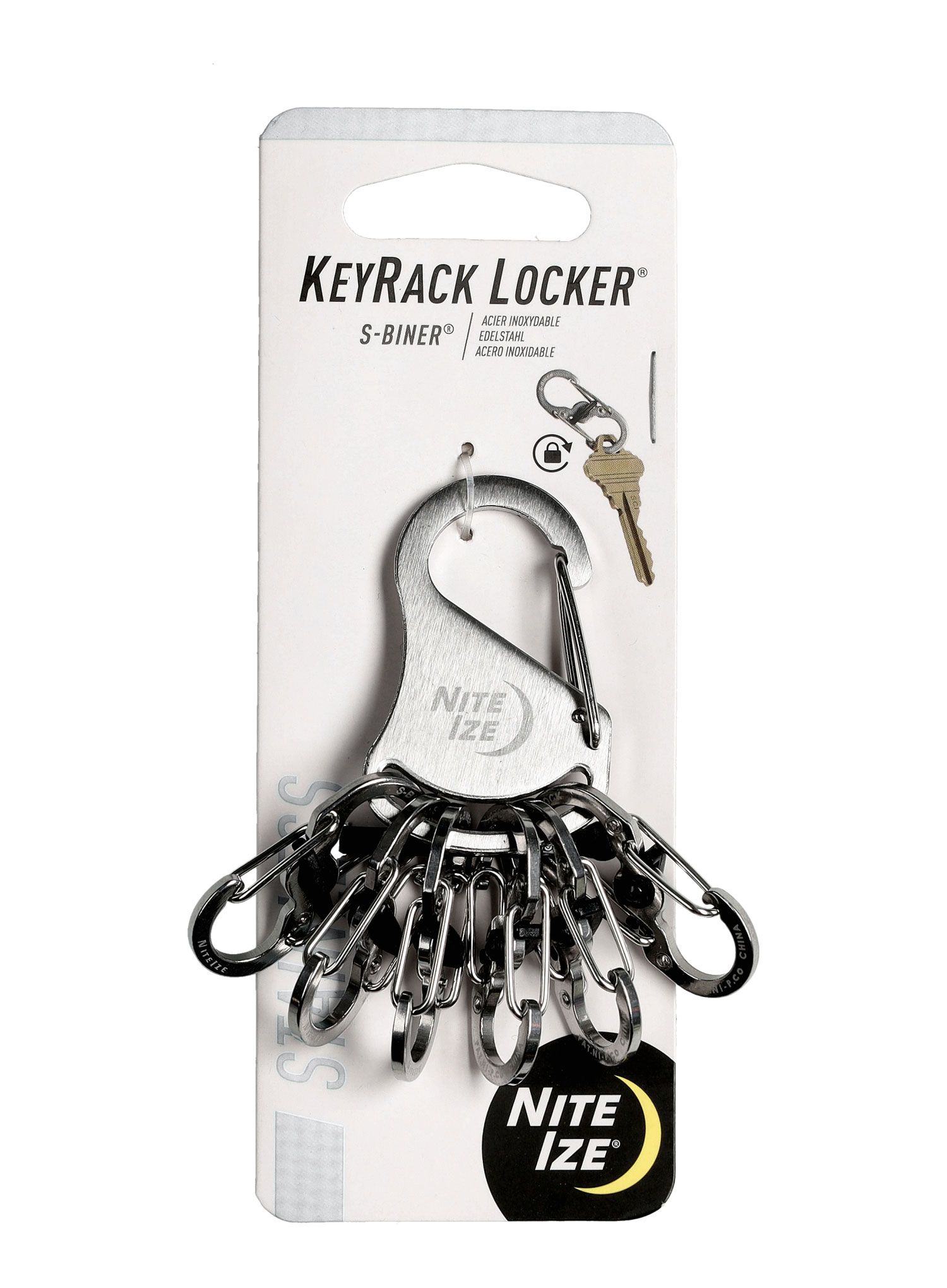 Karabiner Nite Ize S-Biner KeyRack Locker - steel