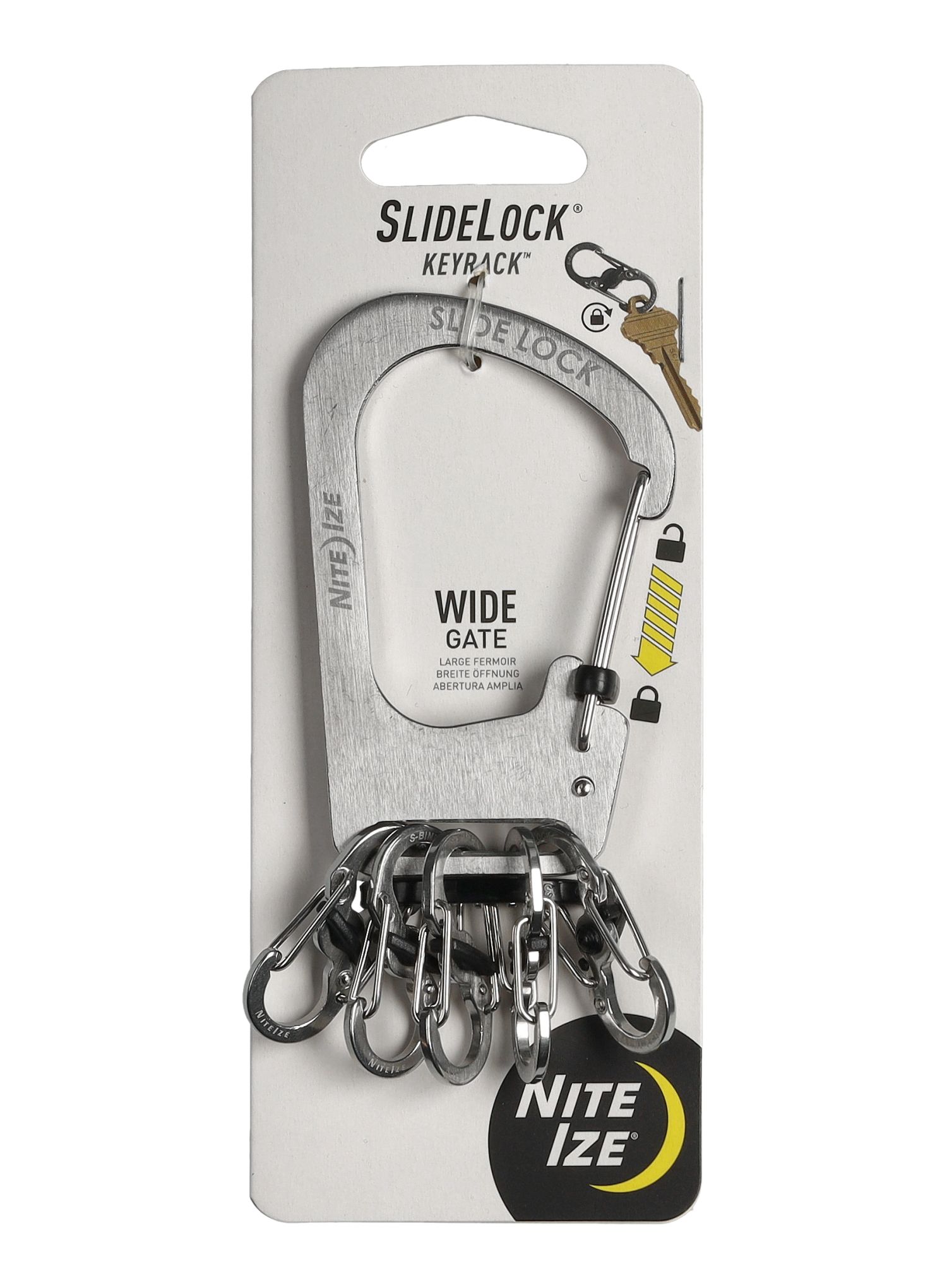 Schlüssel-Karabiner Nite Ize SlideLock KeyRack - steel