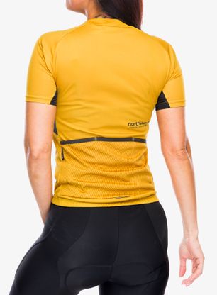 Rennrad Trikot Damen Northwave Force Evo Jersey Short Sleeve - ochre