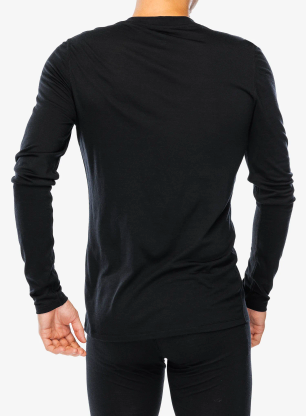 Funktionsshirt Herren Langarm Odlo Merino 160 BL Top Crew Neck LS - black
