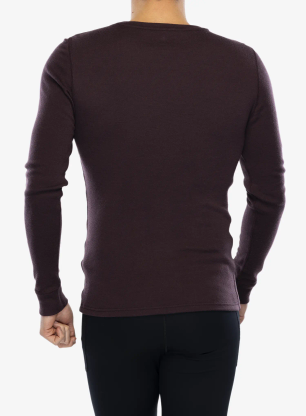 Funktionsshirt Herren Langarm Odlo Merino 260 BL Top Crew Neck LS - fudge