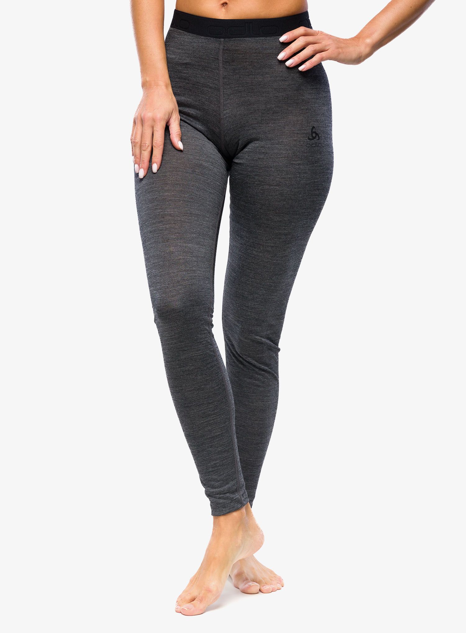 Thermounterhose Damen Odlo Natural Performance PW 150 BL Bottom Long - dark grey melange