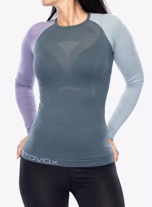 Funktionsshirt Damen Langarm Ortovox 120 Comp Light Long Sleeve - dark arctic grey