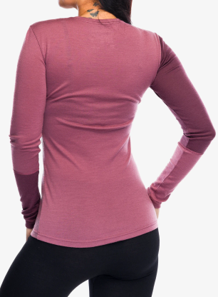 Funktionsshirt Damen Langarm Ortovox 185 Rock N Wool Long Sleeve - mountain rose