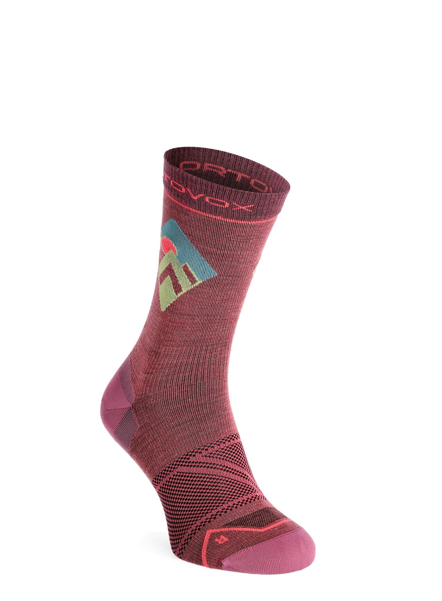 Wandersocken Damen Ortovox Alpine Light Comp Mid Socks - wild rose