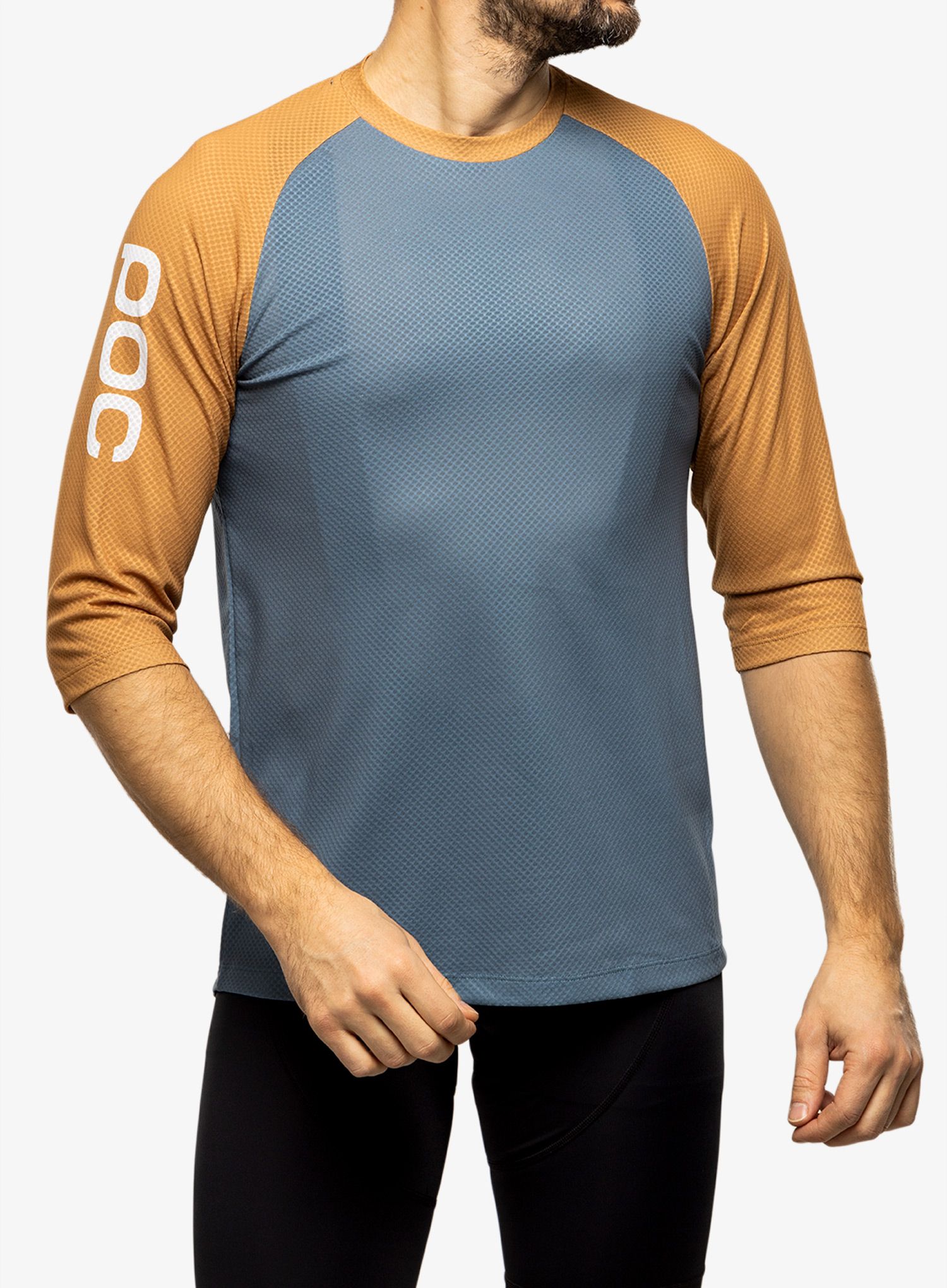 Fahrradtrikot Herren POC MTB Pure 3/4 Jersey - calcite blue/argonite brown