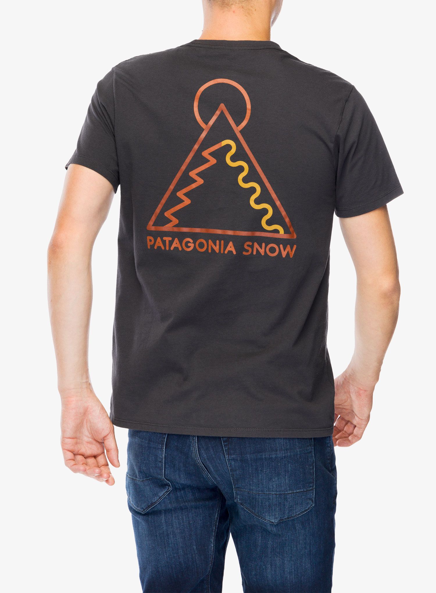 T-Shirt mit Aufdruck Patagonia Dawn Tracks Organic T-Shirt - ink black