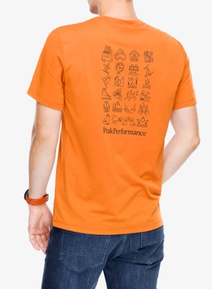 Funktionsshirt Peak Performance Explore Graphic Tee - gold flame