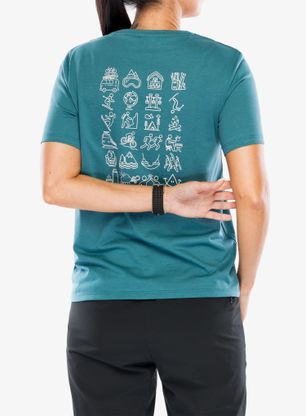 Funktionsshirt Damen Peak Performance Explore Graphic Tee - hydro fresh