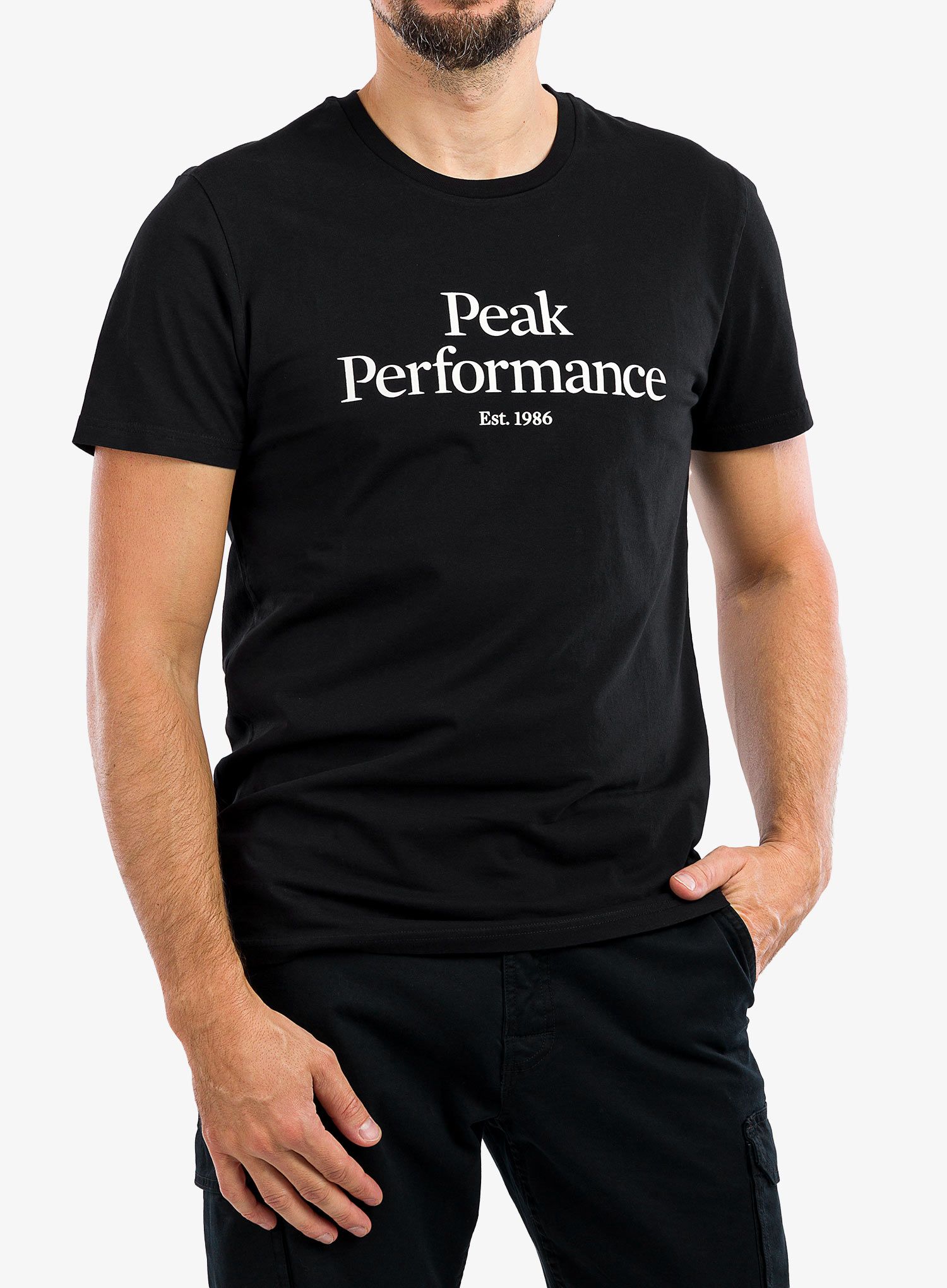 T-Shirt mit Aufdruck Herren Peak Performance Original Tee - black