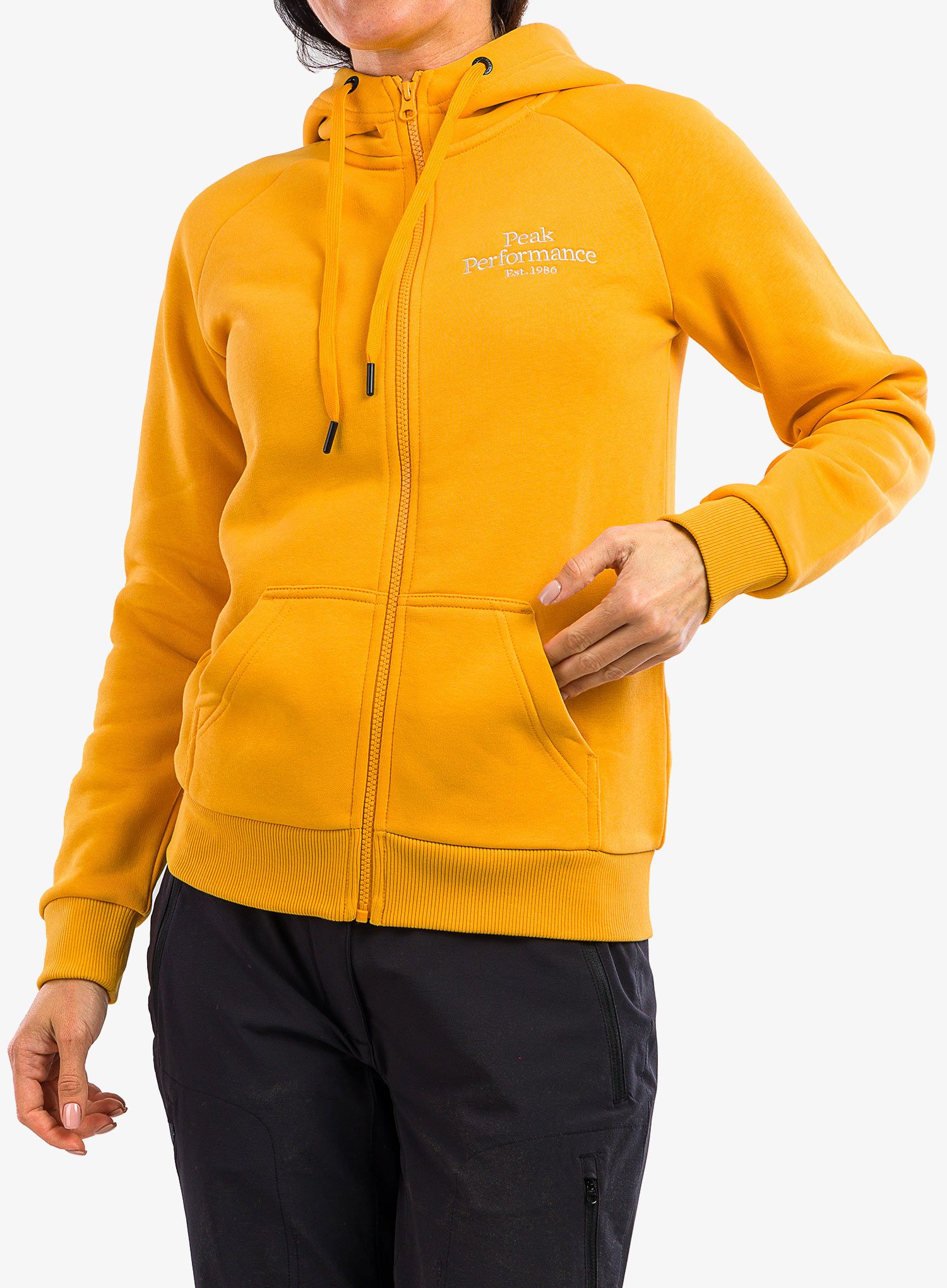 Kapuzenpullover Damen Peak Performance Original Zip Hood - blaze tundra