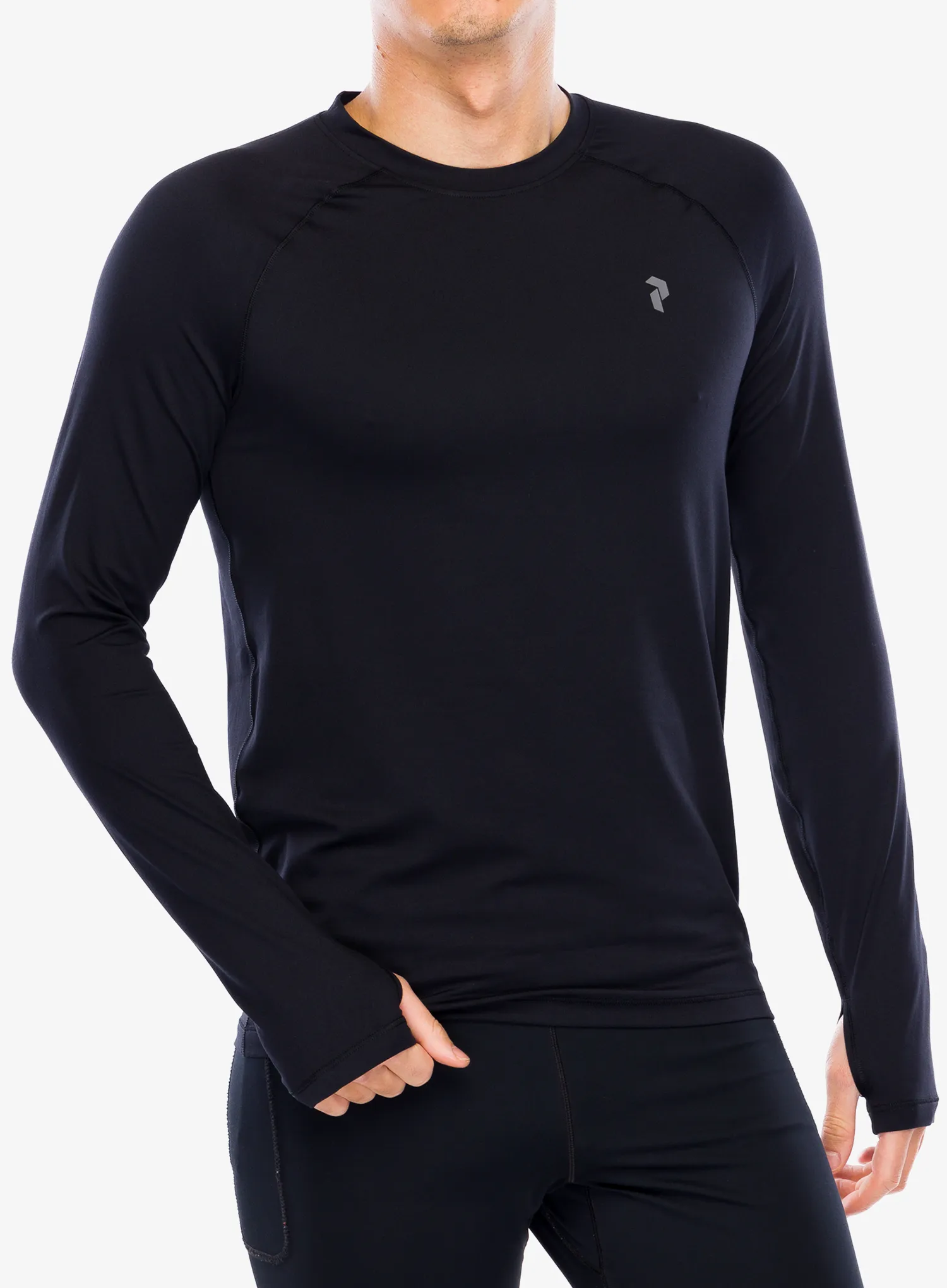 Funktionsshirt Herren Langarm Peak Performance Spirit Crew - blk
