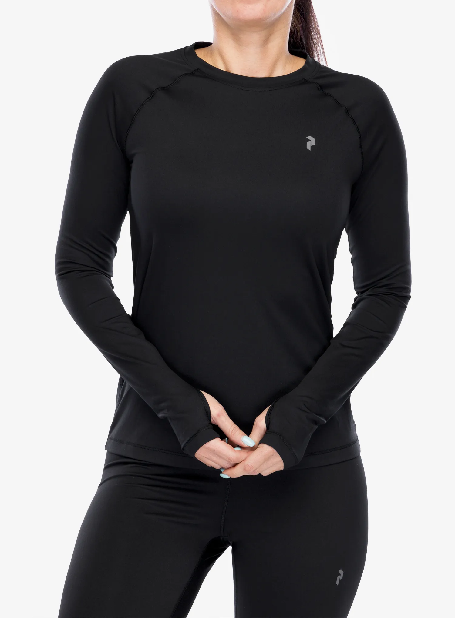 Funktionsshirt Damen Langarm Peak Performance Spirit Crew - blk
