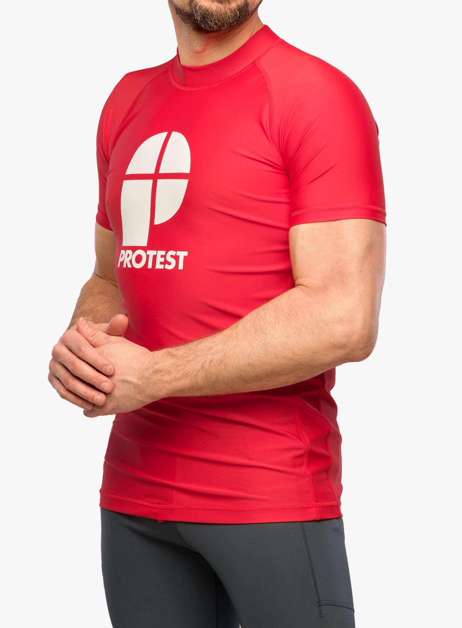 T-Shirt mit Aufdruck Protest Prtcater Lycra - tomato