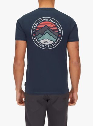 Baumwolle T-Shirt Rab Basecamp 3 Peak Tee - tempest blue
